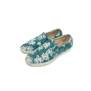 UGG Limited Edition Hawaiian Floral Slip On Sneakers Women Teal Blue/White 9.5